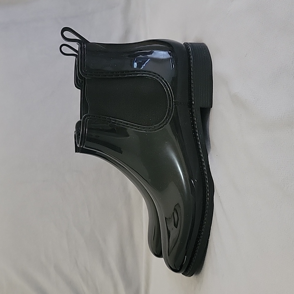 Rain Ankle Boots, Color Black, Size 10, Raining Shoes